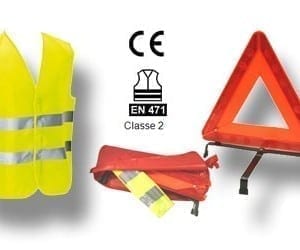 VERINAUTO Kit de signalisation Triangle kit Auto sécurité Gilet Homologués Norme CE 